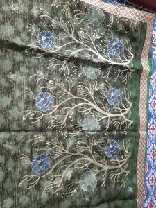 Elegant Green Floral Saree
