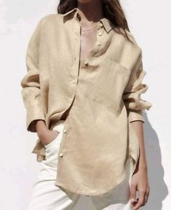 Zara Oversized Linen Blend Shirt