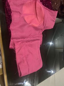 Magenta Sequin Velvet New Readymade Blouse