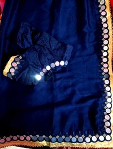 Mirror Work Saree