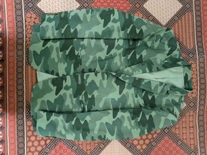 Camo Print Casual Blazer