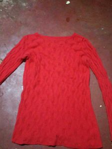 Red Knit Top