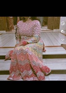 Elegant Embroidered Ethnic Gown