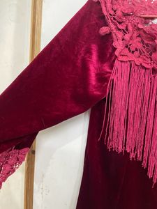 Maroon Velvet Princess Top