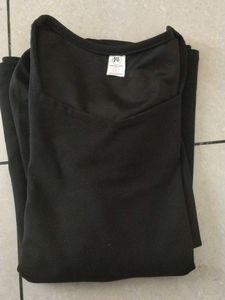 Elegant Black Peplum Top