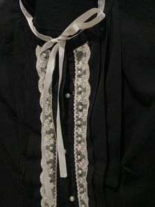 Fitted Black Maid Shirt