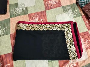Embroidery Saree With Blouse Piece