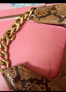 Snakeskin Chain Shoulder Bag