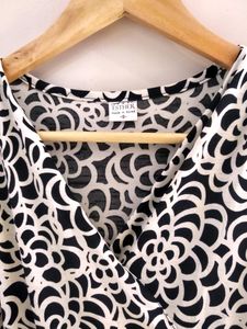 Black And White Korean Dress