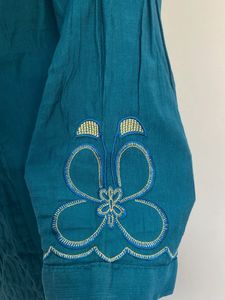 Elegant Teal Embroidered Kurta