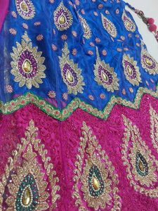 Redimet Elegant Blue &amp; Pink Lehenga Choli Set