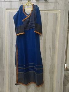 Blue Striped Ethnic Skirt