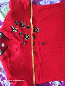 Red Kurta With Palazzo