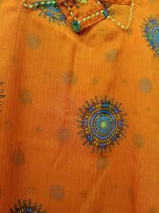 Fanta Orange Xxl Kurti With Linning