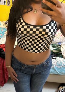 checkered tank top