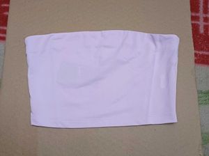 Strapless Bandeau Crop Top With Shorts