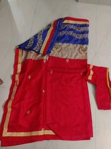 Silk Saree,Used,Stiched Blouse