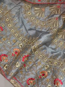 Grey Colour Heavy Work Ghagra With Duppata And Blouse