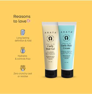 Arata Curly Hair Gel &amp; Cream Duo