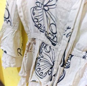 Butterfly Print Layered Top