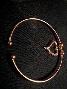 Heart Charm Bangle Bracelet