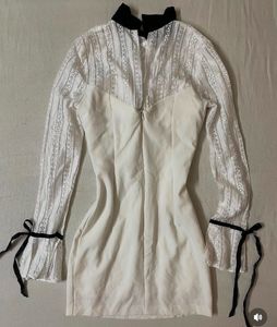 korean vintage bow dress