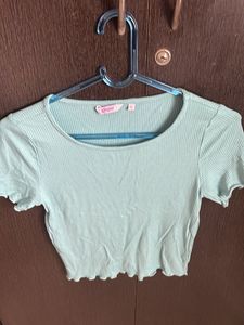 Blue Crop Top