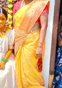 New Saree 2 Yellow And Orange