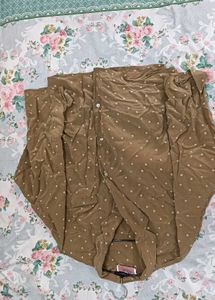 Polka Dotted Satin Shirt