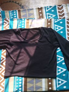 Black Crop Top Small Size Used Two Three Times.