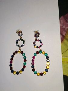 Multi Colour Long Earrings