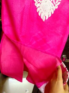 Pink Embroidered Kurta