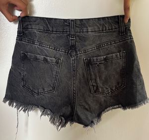 Black Denim Cutoff Shorts