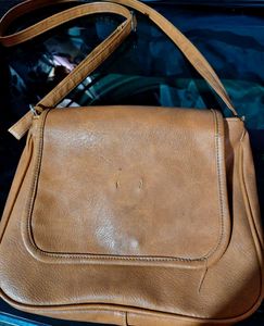 Vintage Brown Leather Shoulder Bag