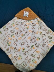 Cute Bear Hooded Baby Blanket