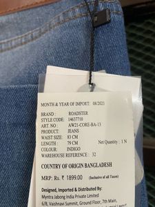 Brand New Roadster Indigo Jeans