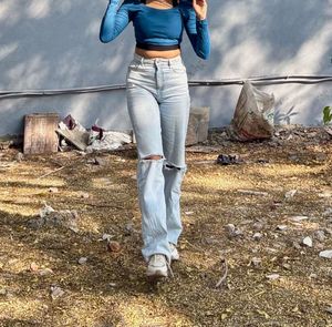 Ripped Wide Leg Jeans