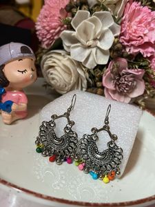 Oxidised Dangle Earrings