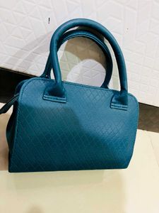 Teal Quilted Satchel Bag New With Tag
