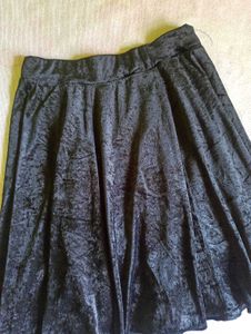 Velvet mini skirt