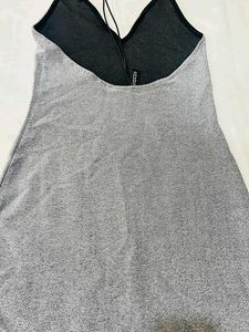 Sparkly Silver Mini Dress