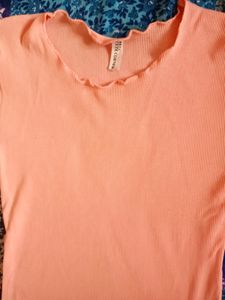 Peach Colour Cotton Top
