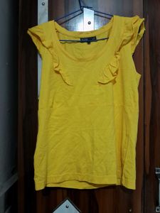 Sora Yellow Ruffle Tank Top
