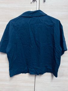 Blue Crop Shirt