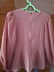 Peplum Long Sleeve Top