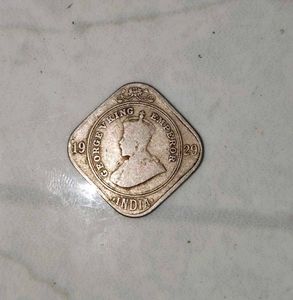 1929 India George V King Emperor Coin