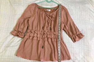 Peach Ruffle Top Bust 36