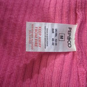 Pink Tie-Front Cardigan