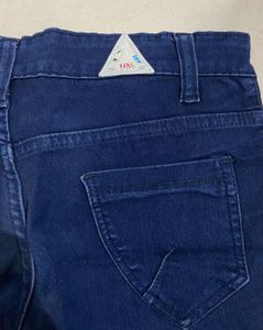 Navy Blue Denim Shorts