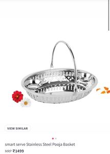 Pooja thali Basket Stainless Steel